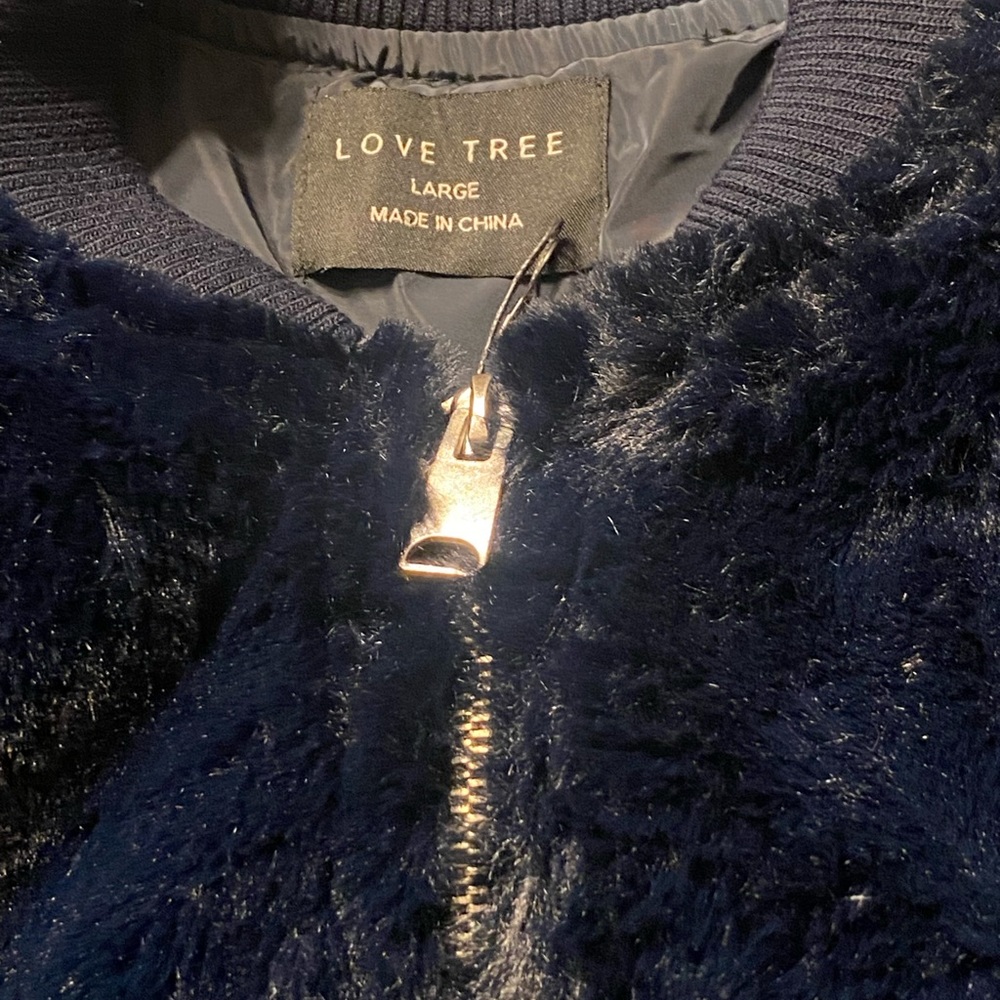 Black Faux Fur Bomber Jacket